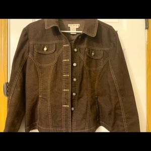 brown Jean jacket an Negotiating is optional